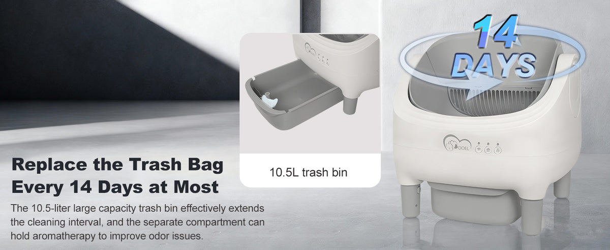 Smart Open-Top Self-Cleaning Cat Litter Box