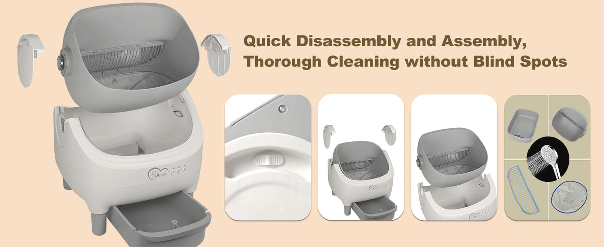Smart Open-Top Self-Cleaning Cat Litter Box