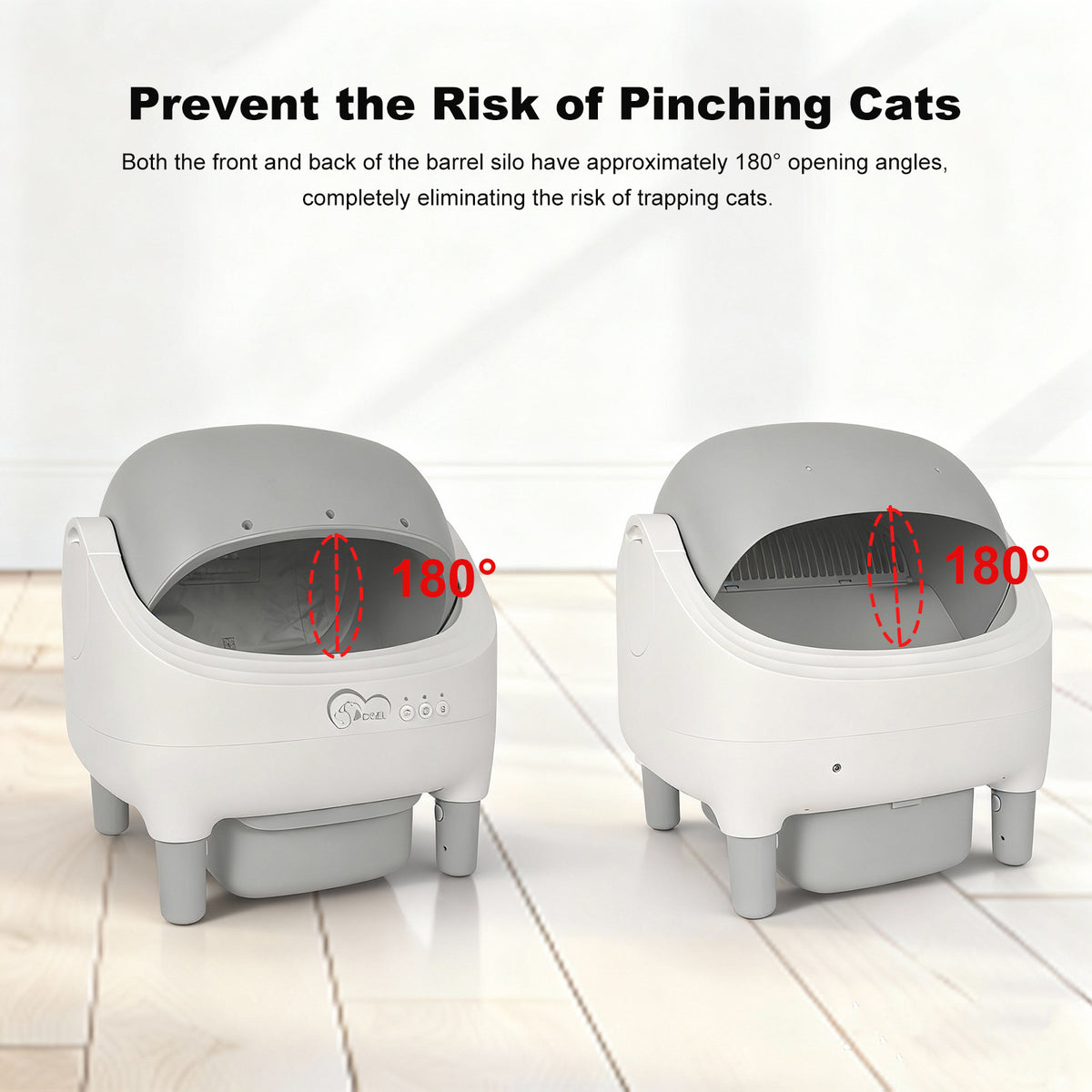Smart Open-Top Self-Cleaning Cat Litter Box