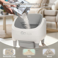 Smart Open-Top Self-Cleaning Cat Litter Box